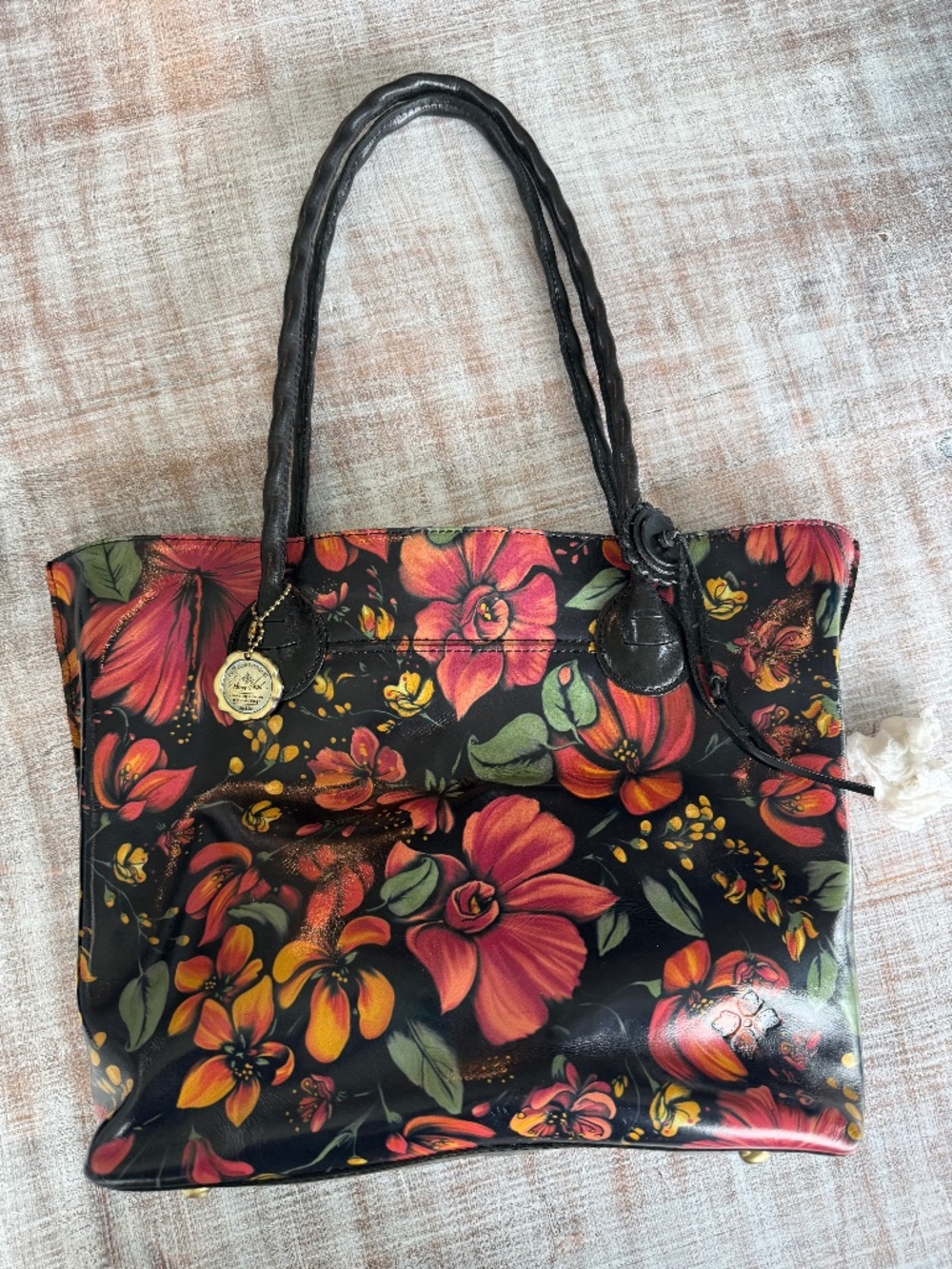 Patricia Nash Leather Floral Tote